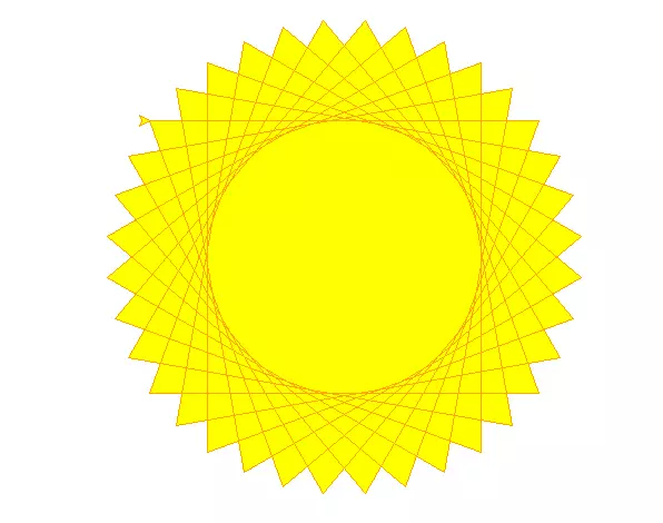 Sun Drawing In Python Turtle