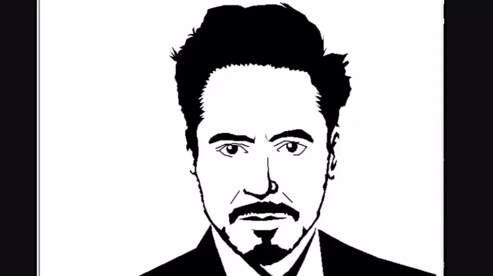 Tony Stark Drawing In Python