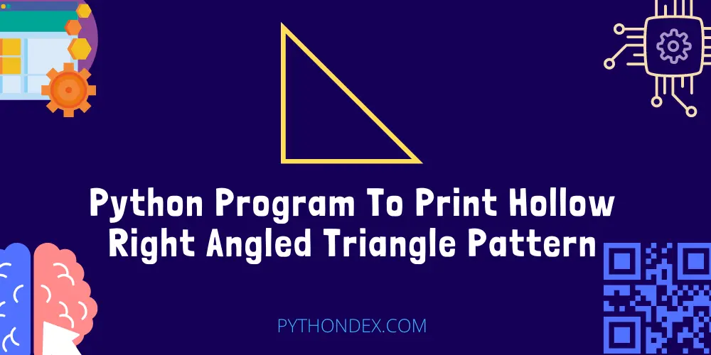 Python Program To Print Hollow Right Angled Triangle Pattern