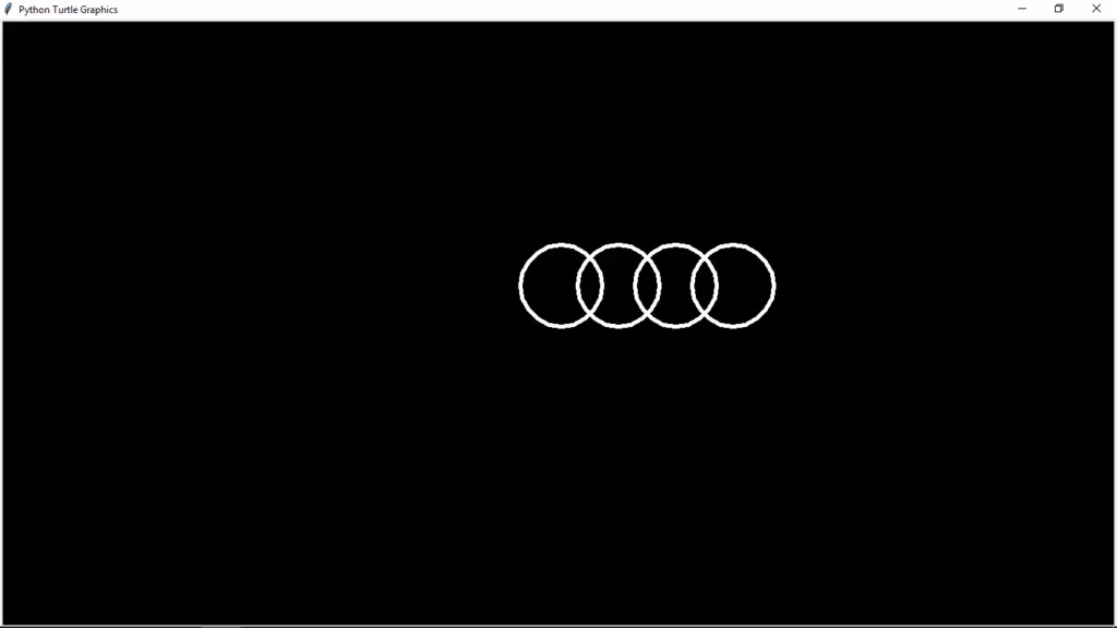 Audi Logo Drawing In Python