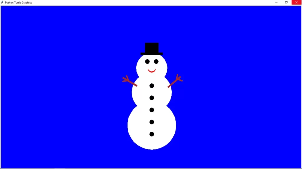 Snowman Drawing In Python