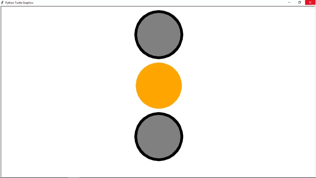 Traffic Light Drawing In Python Turtle