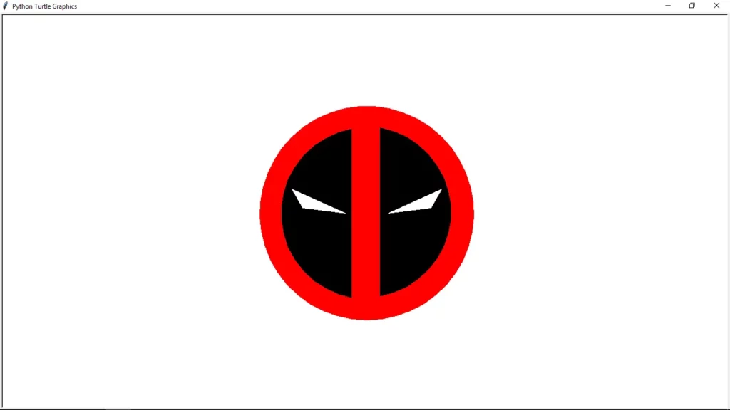 Deadpool Logo Drawing In Python