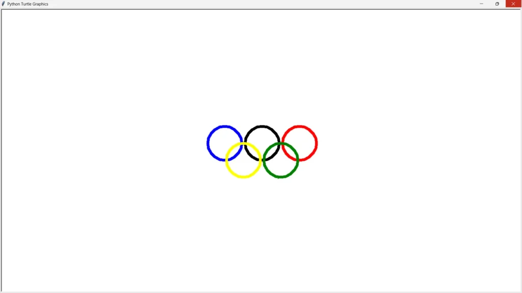Olympic rings drawing