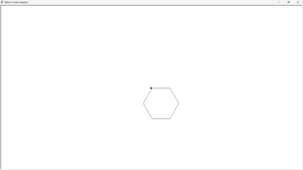 Hexagon drawing in python